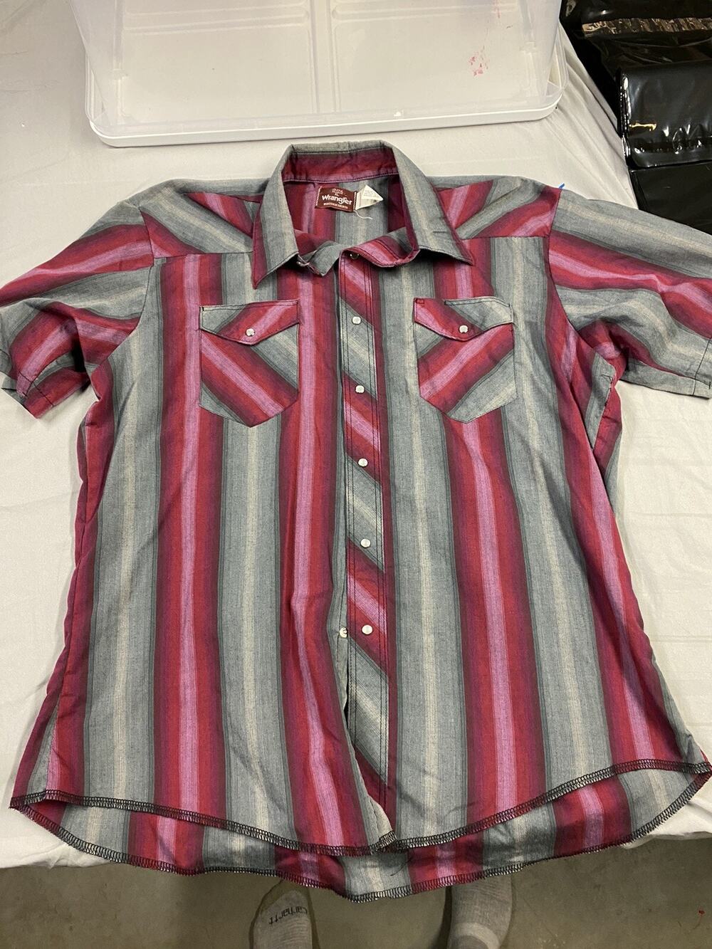 Men's Wrangler Western Pearl Snap Shirt Size XL Multi Short Sleeve